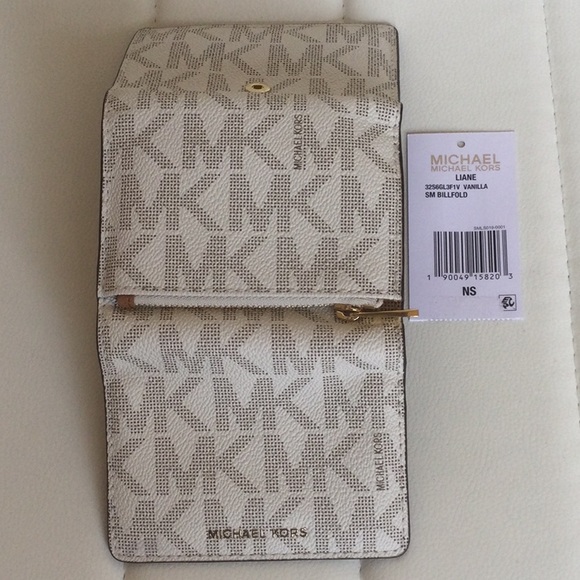 NWT Michael Kors Liane Vanilla SM Billfold - Picture 9 of 16